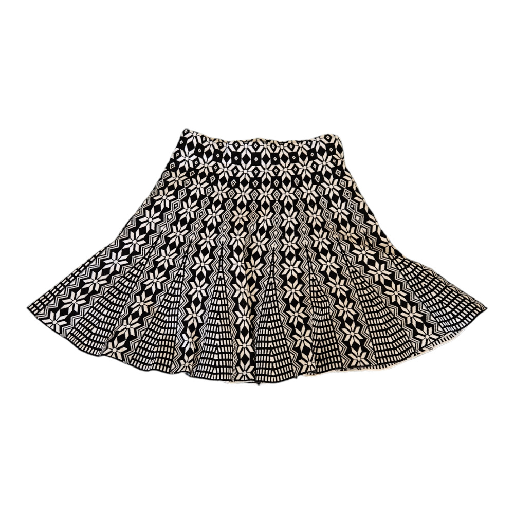 Xhiliration Medium Black and White Mini Skirt